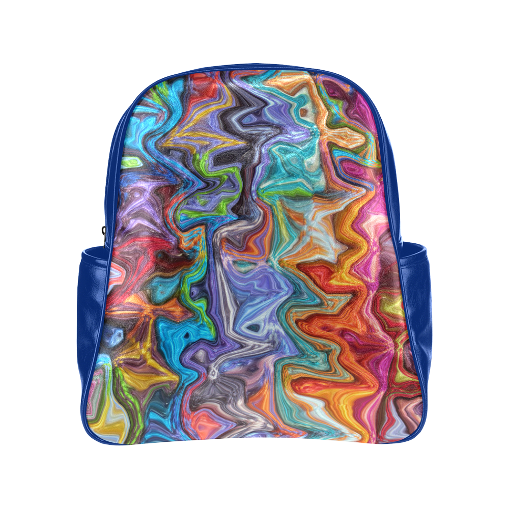 melting blobs Multi-Pockets Backpack (Model 1636)