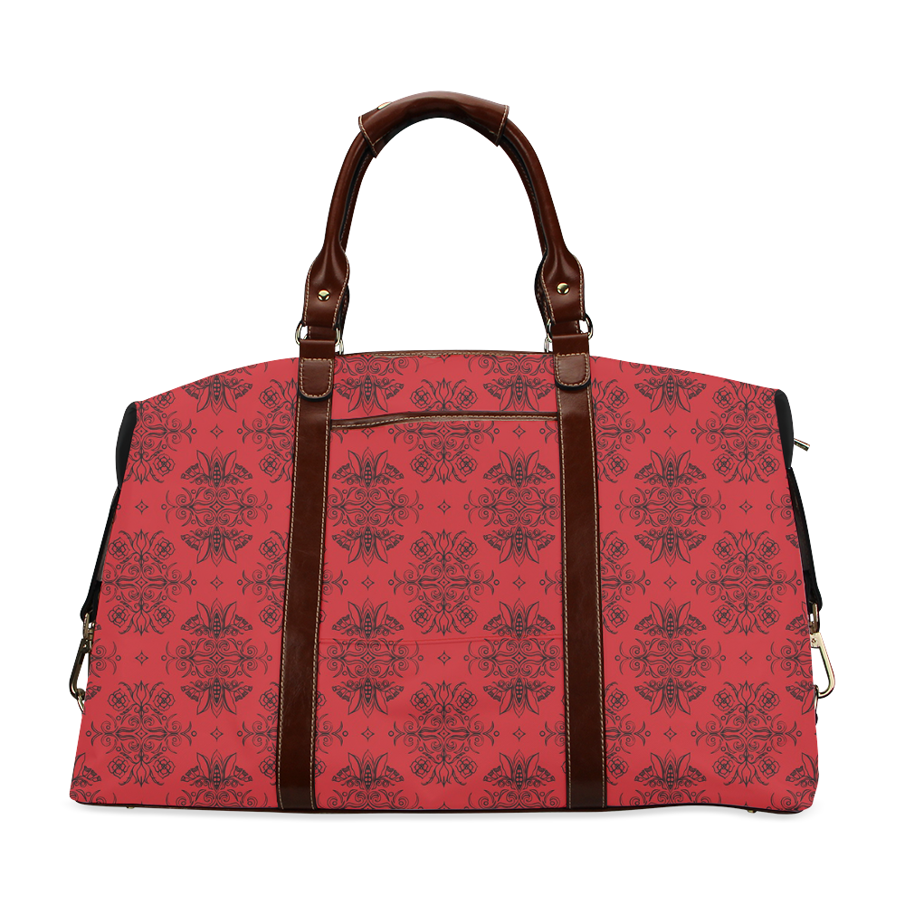 Wall Flower in Aurora Red by Aleta Classic Travel Bag (Model 1643)