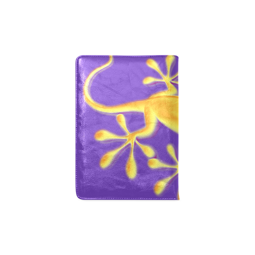 FUNNY SMILING GECKO yellow orange violet Custom NoteBook A5