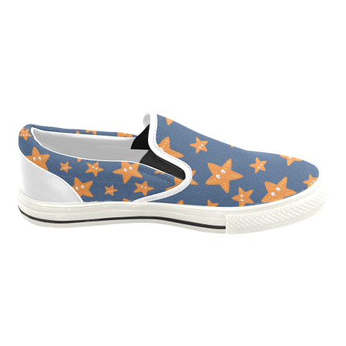 Cute starfish   - cute and sea Men's Unusual Slip-on Canvas Shoes (Model 019)