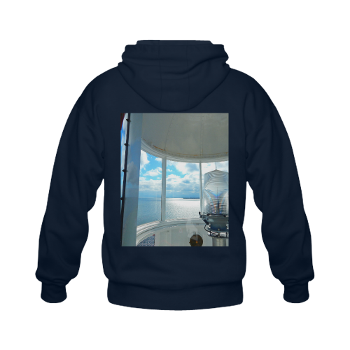 Lighthouse View Gildan Full Zip Hooded Sweatshirt (Model H02)