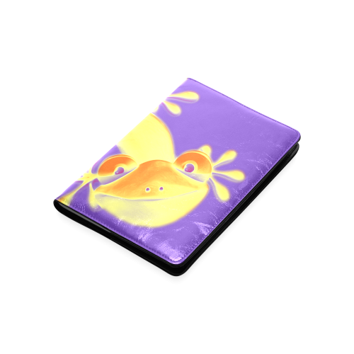 FUNNY SMILING GECKO yellow orange violet Custom NoteBook A5