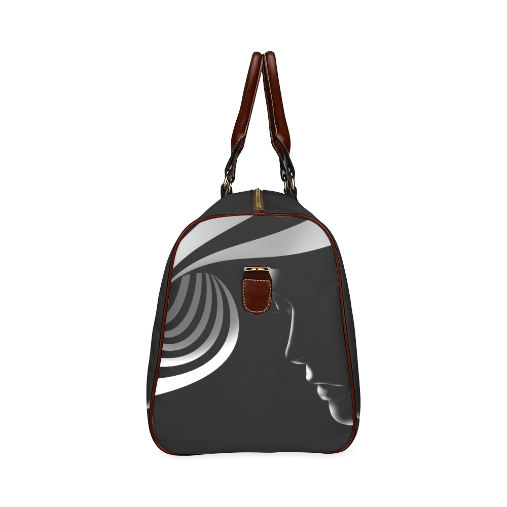 Black Chaos Waterproof Travel Bag/Large (Model 1639)