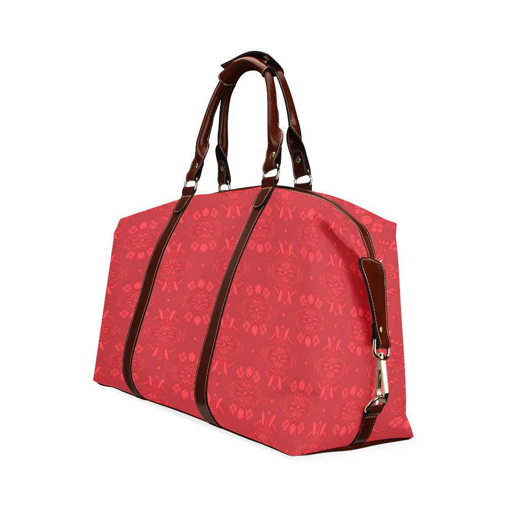 Wall Flower in Aurora Red Wash by Aleta Classic Travel Bag (Model 1643)