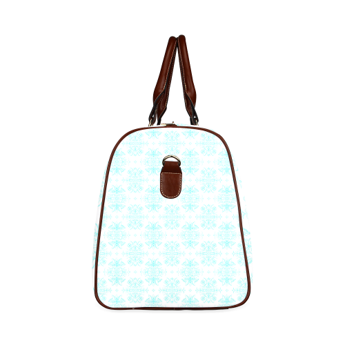 Wall Flower in Airy Blue Drama by Aleta Waterproof Travel Bag/Large (Model 1639)