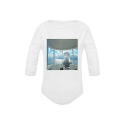 Lighthouse View Baby Powder Organic Long Sleeve One Piece (Model T27)