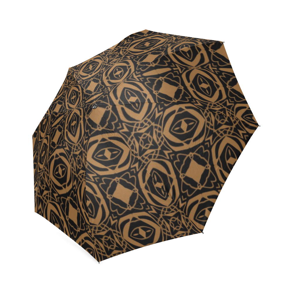 Black and Bronze Foldable Umbrella (Model U01)