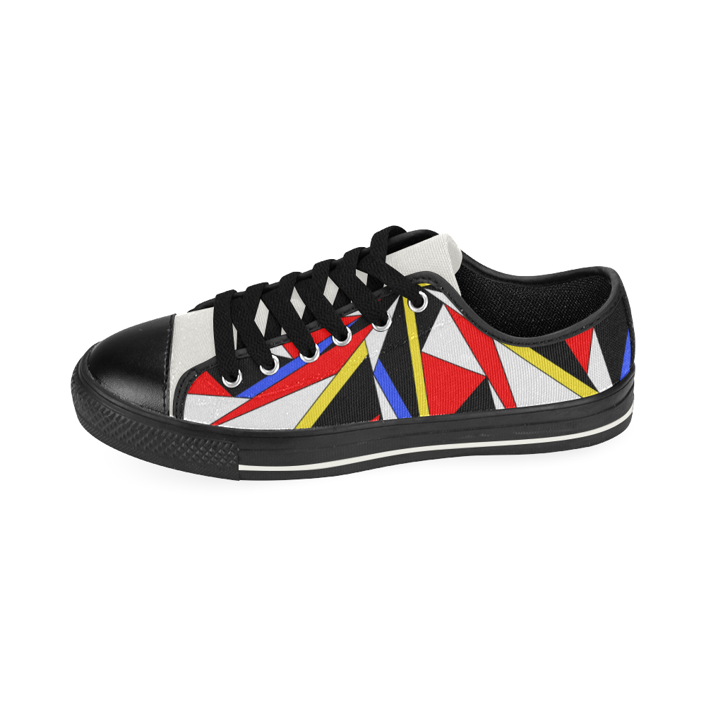 Primary Colors Modern Art by ArtformDesigns Men's Classic Canvas Shoes (Model 018)
