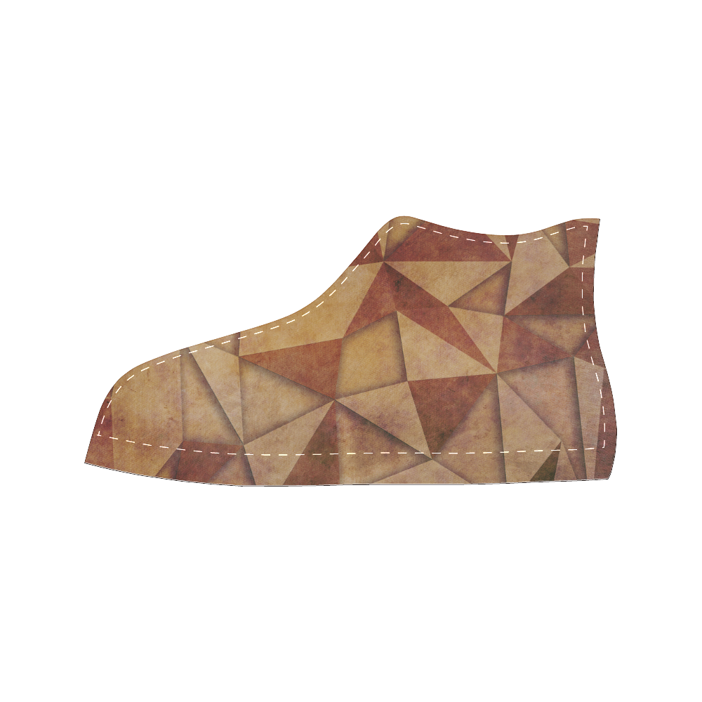 texture brown Men’s Classic High Top Canvas Shoes (Model 017)