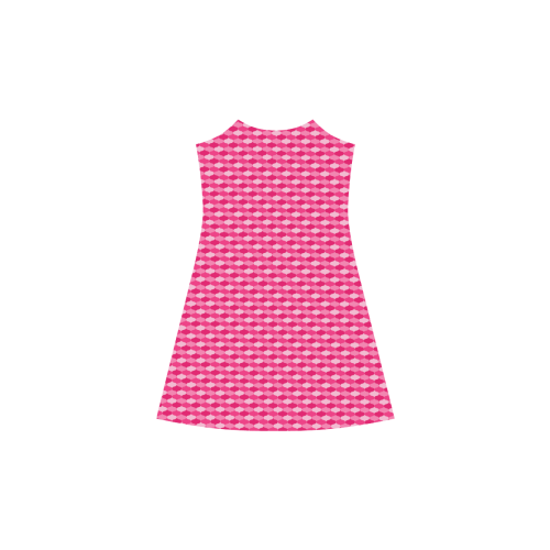 Pink Retro Lozenge Pattern by ArtformDesigns Alcestis Slip Dress (Model D05)