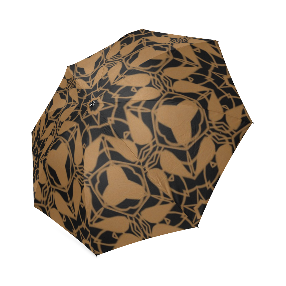 Black and Bronze Foldable Umbrella (Model U01)