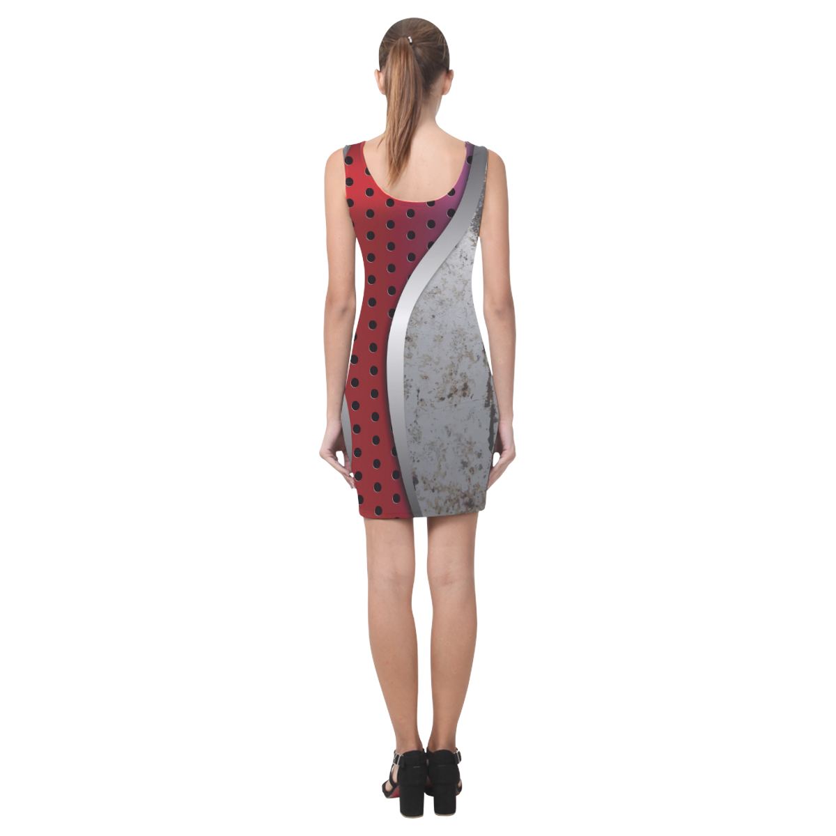 3D metal texture Medea Vest Dress (Model D06)