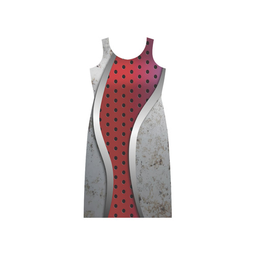 3D metal texture Phaedra Sleeveless Open Fork Long Dress (Model D08)
