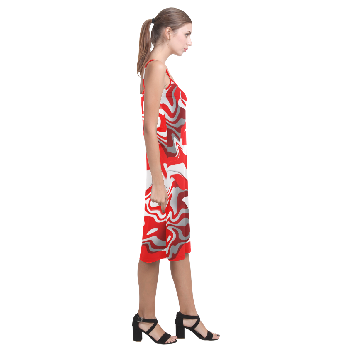 Weis Rot Marmoriet Alcestis Slip Dress (Model D05)