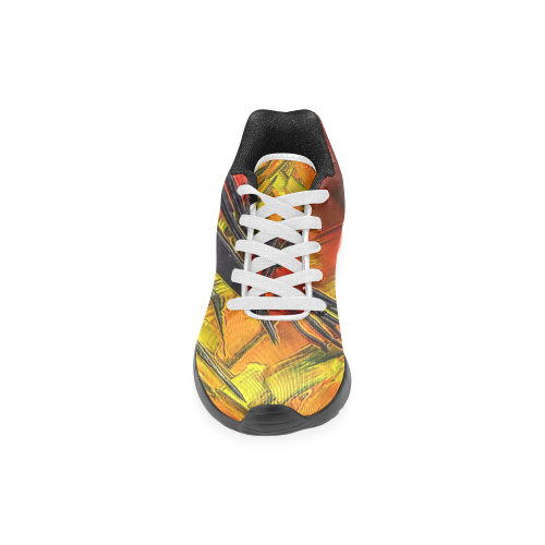 Fire Flames (Self paint) by Nico Bielow Men’s Running Shoes (Model 020)