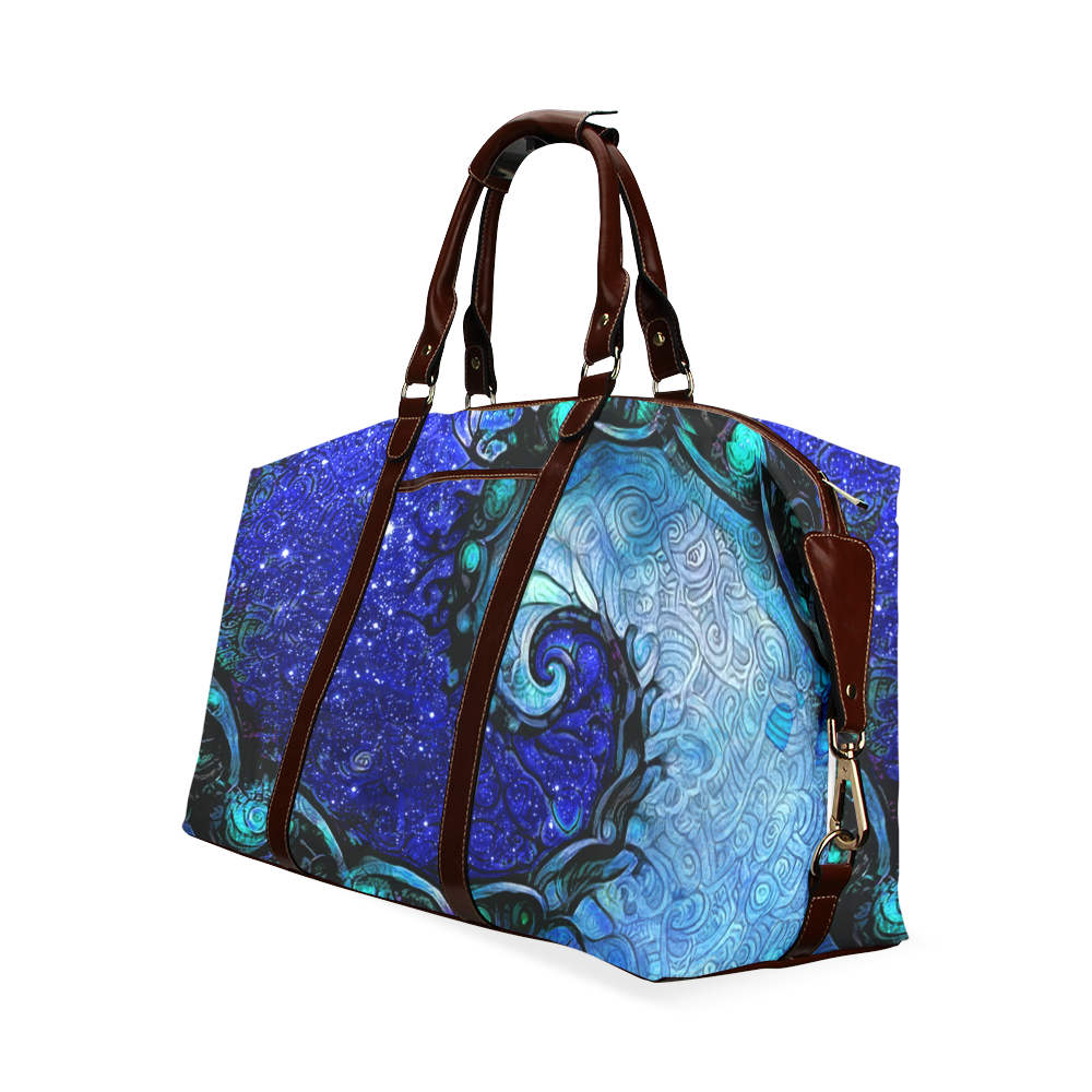 Scorpio Spiral Travel Bag -- Nocturne of Scorpio Fractal Astrology Classic Travel Bag (Model 1643)