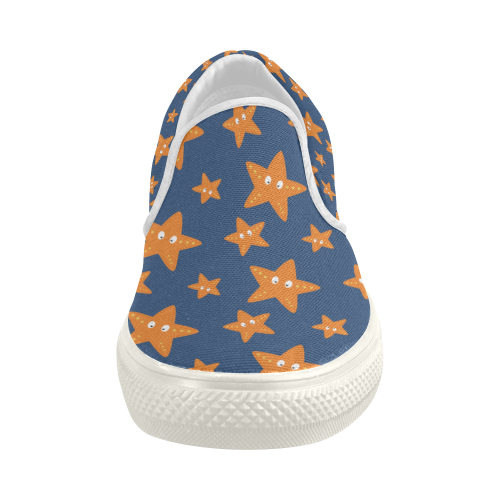 Cute starfish   - cute and sea Women's Slip-on Canvas Shoes (Model 019)