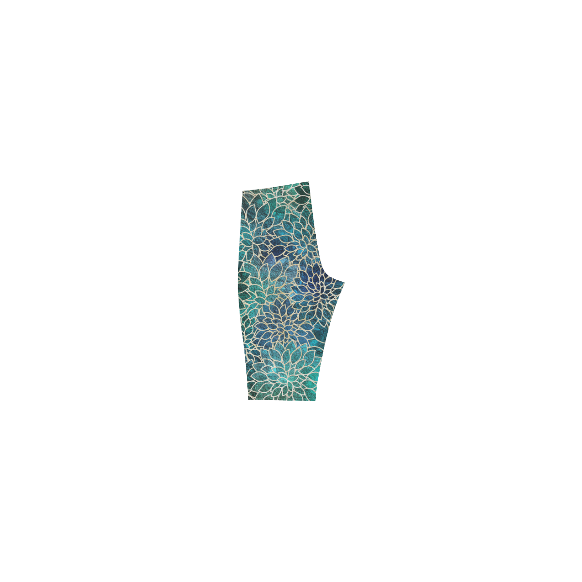 Floral Abstract 9 Hestia Cropped Leggings (Model L03)