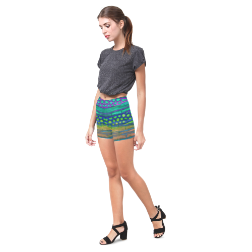 Abstract Pattern 6 Briseis Skinny Shorts (Model L04)
