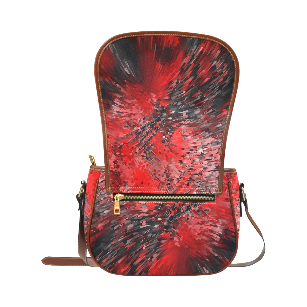 Explosion Red by Artdream Saddle Bag/Large (Model 1649)