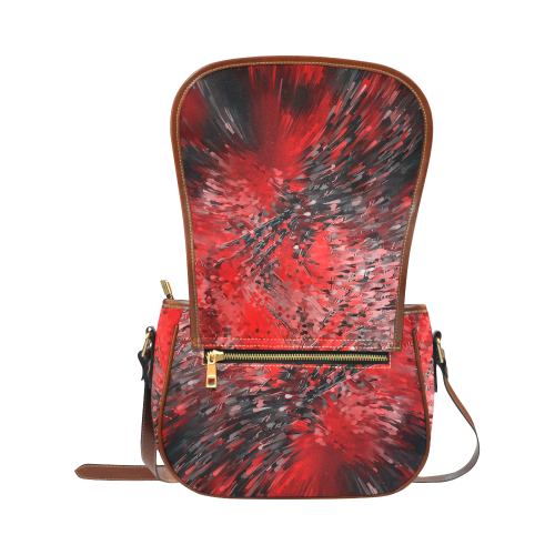 Explosion Red by Artdream Saddle Bag/Large (Model 1649)