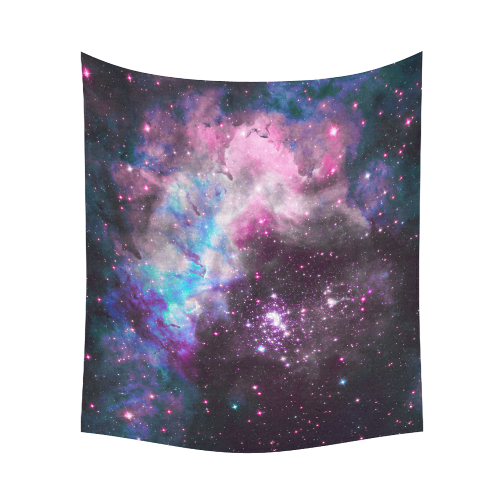 Galaxy cluster Cotton Linen Wall Tapestry 60"x 51"