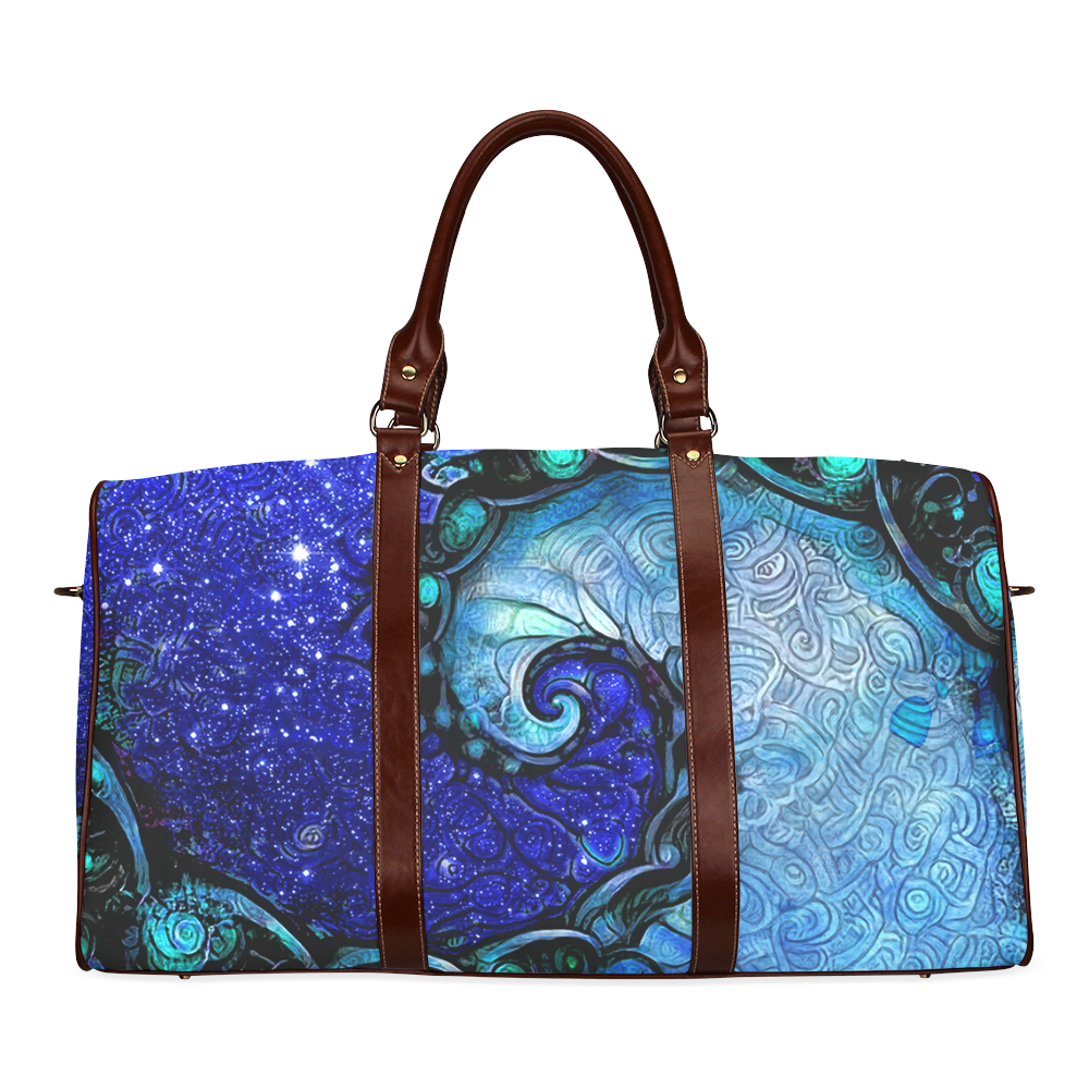Scorpio Spiral Small Waterproof Travel Bag -- Nocturne of Scorpio Fractal Astrology Waterproof Travel Bag/Small (Model 1639)