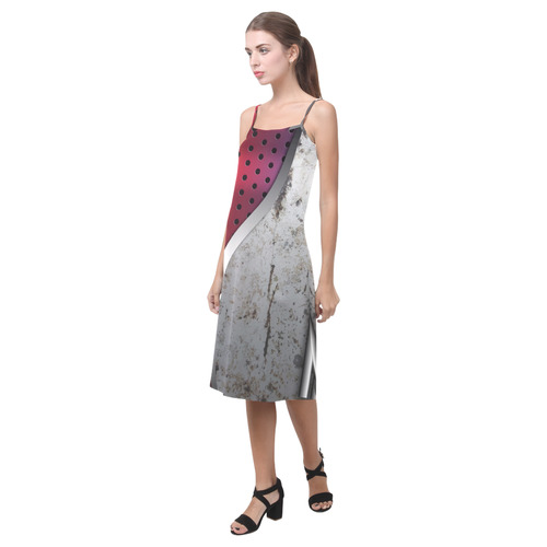 3D metal texture Alcestis Slip Dress (Model D05)
