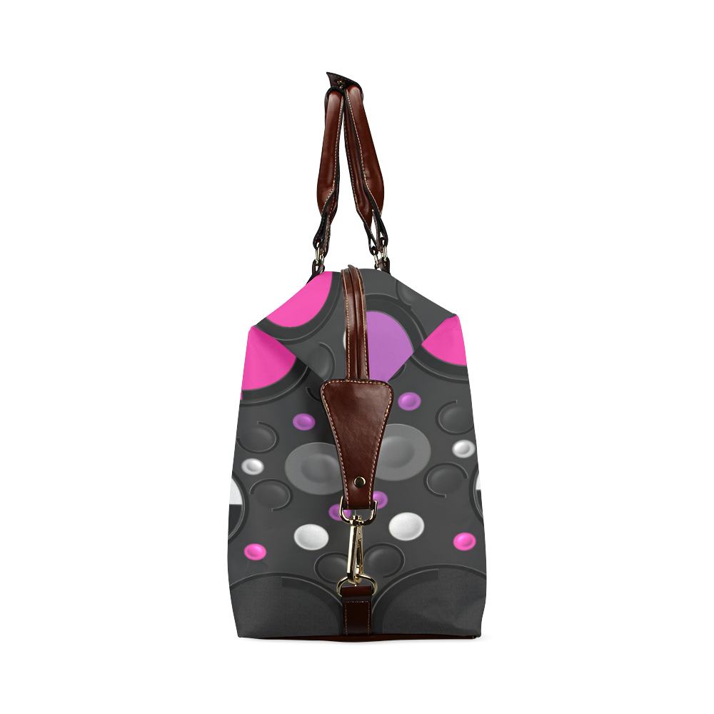 Pink Purple Circles Classic Travel Bag (Model 1643)