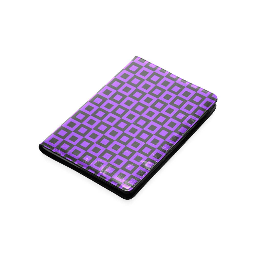 Purple and black squares Custom NoteBook A5