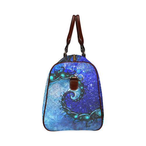 Scorpio Spiral Large Waterproof Travel Bag -- Nocturne of Scorpio Fractal Astrology Waterproof Travel Bag/Large (Model 1639)
