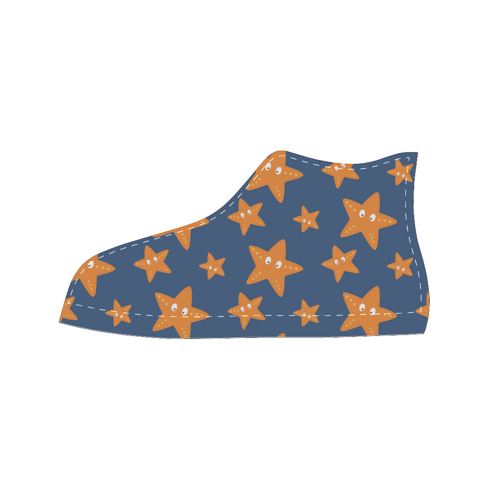 Cute starfish   - cute and sea Women's Classic High Top Canvas Shoes (Model 017)