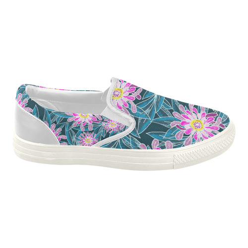 Whinsical Garden Women's Slip-on Canvas Shoes (Model 019)