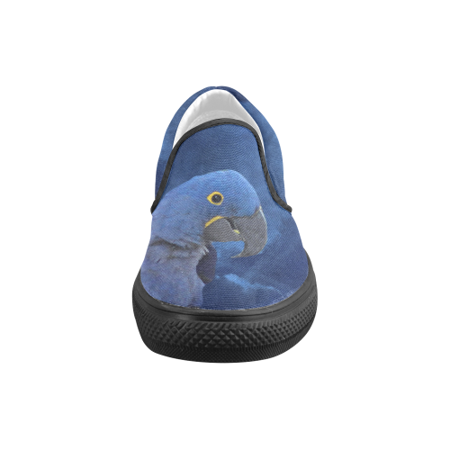 Hyacinth Macaw Men's Slip-on Canvas Shoes (Model 019)