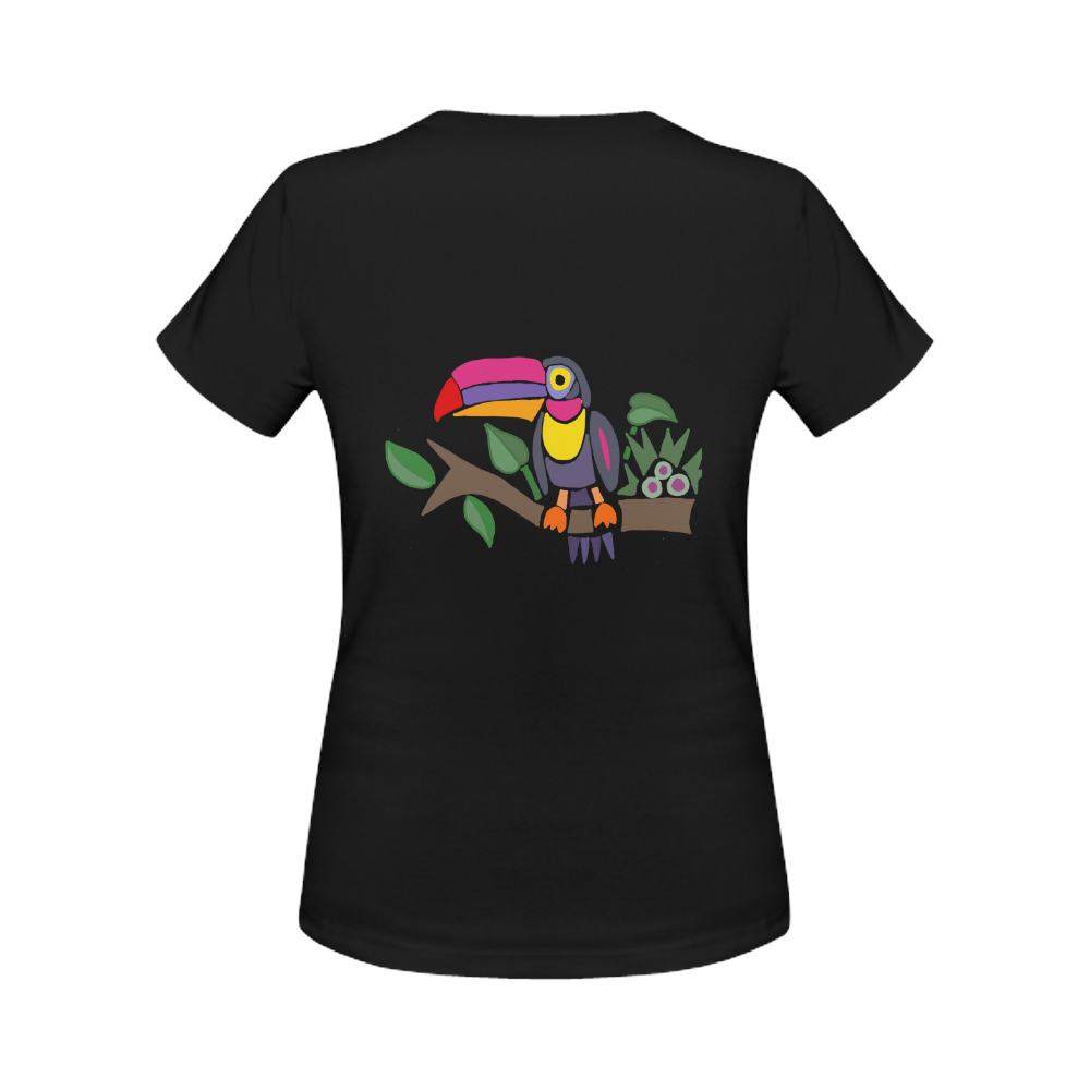 Toucan Bird Abstract Women's Classic T-Shirt (Model T17）