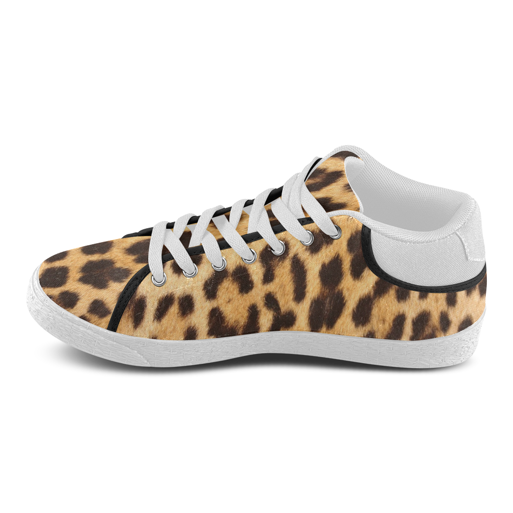 Leopard Skin Women's Chukka Canvas Shoes (Model 003) | ID: D704096