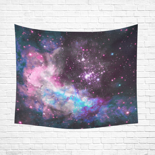Galaxy cluster Cotton Linen Wall Tapestry 60"x 51"