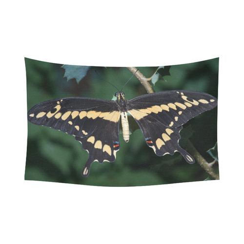 Giant Swallowtail Butterfly Cotton Linen Wall Tapestry 90"x 60"