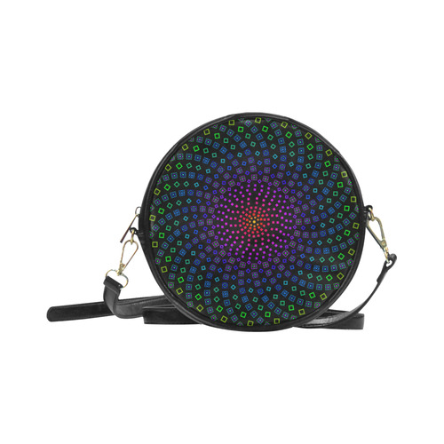 Colorful Fibonacci Mandala by ArtformDesigns Round Sling Bag (Model 1647)