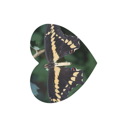 Giant Swallowtail Butterfly Heart-shaped Mousepad