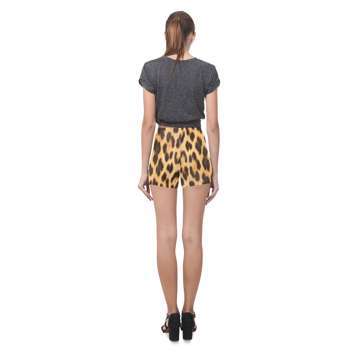 Leopard Skin Briseis Skinny Shorts (Model L04)