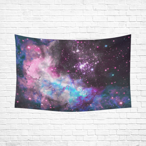 Galaxy cluster Cotton Linen Wall Tapestry 90"x 60"