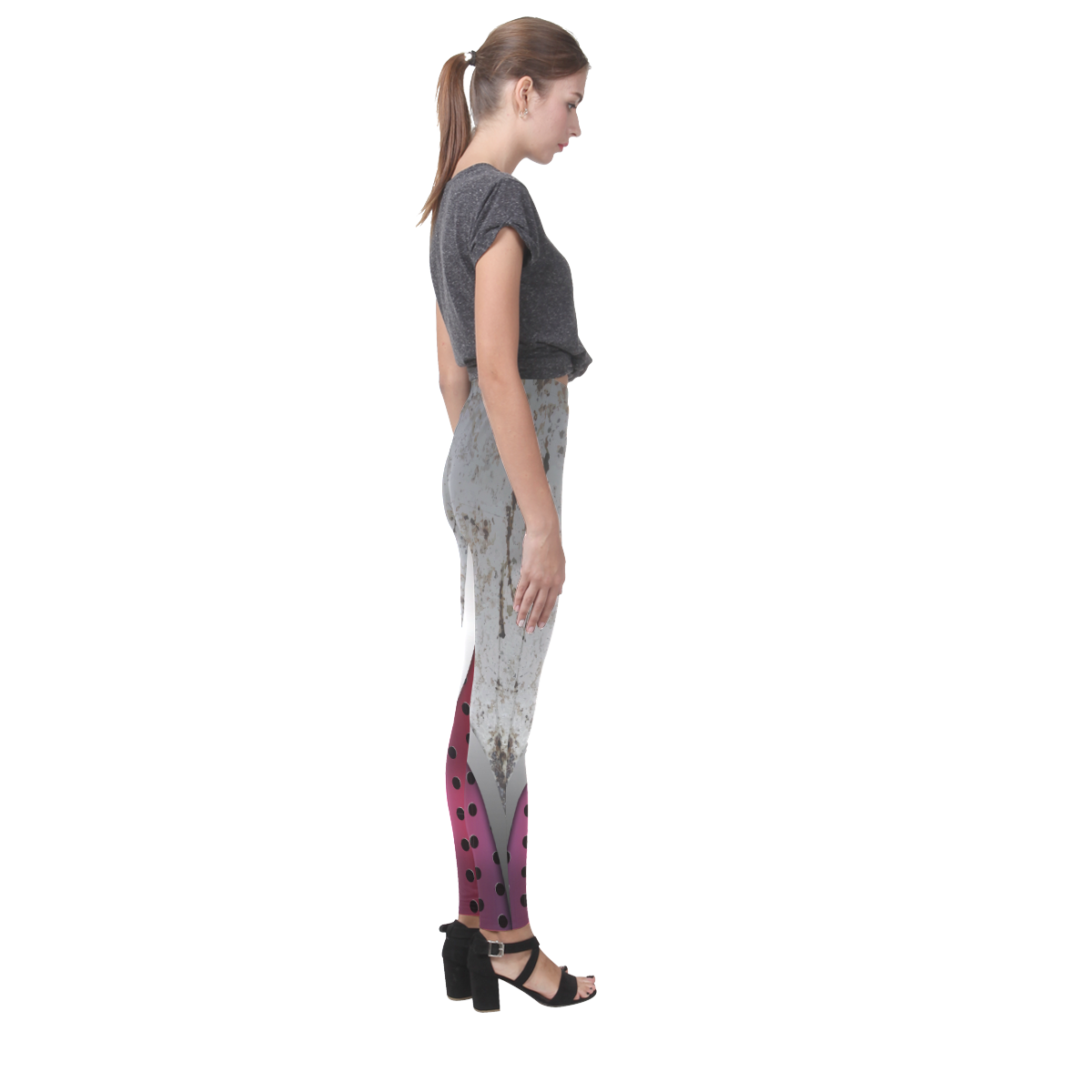 3D metal texture Cassandra Women's Leggings (Model L01)