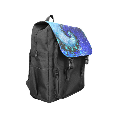 Scorpio Spiral Casual Black Clip Backpack -- Nocturne of Scorpio Fractal Astrology Casual Shoulders Backpack (Model 1623)