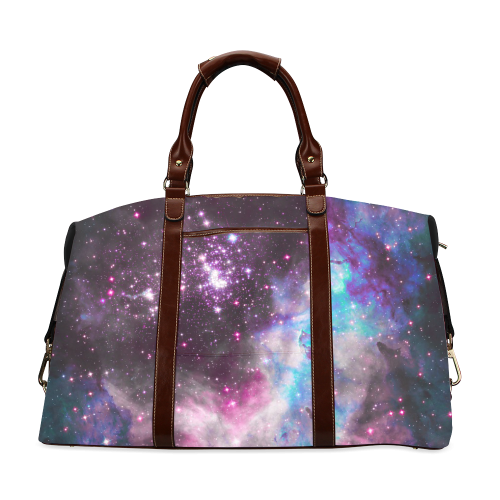 Galaxy cluster with Initials Classic Travel Bag (Model 1643)