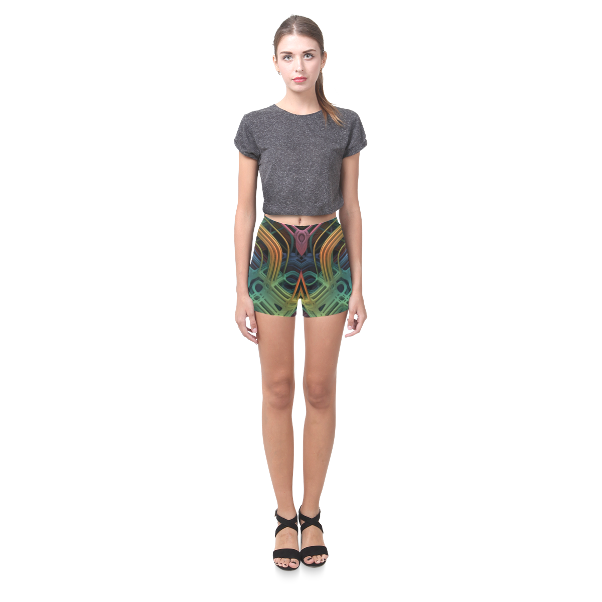 3-D Deep View Briseis Skinny Shorts (Model L04)