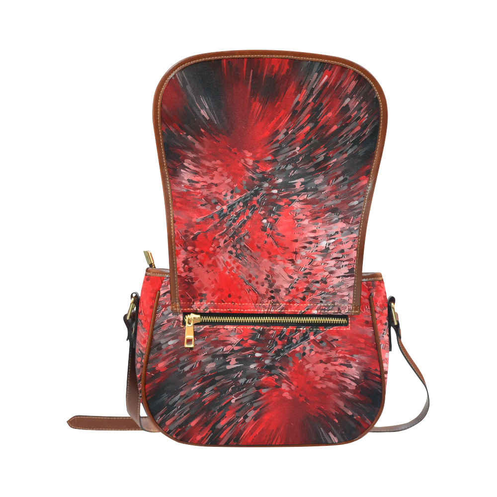 Explosion Red by Artdream Saddle Bag/Small (Model 1649) Full Customization