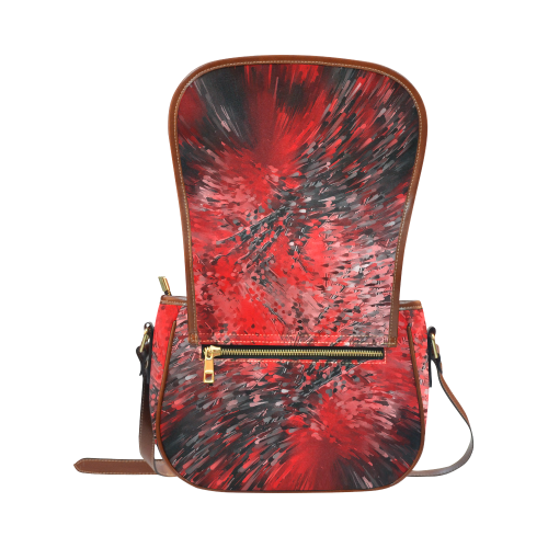Explosion Red by Artdream Saddle Bag/Small (Model 1649) Full Customization