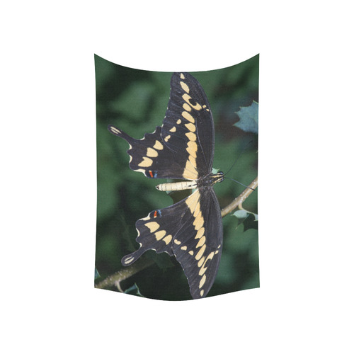 Giant Swallowtail Butterfly Cotton Linen Wall Tapestry 60"x 40"