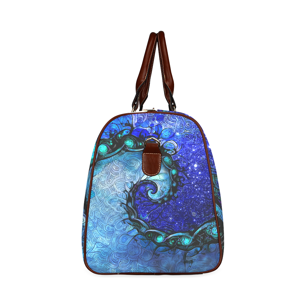 Scorpio Spiral Large Waterproof Travel Bag -- Nocturne of Scorpio Fractal Astrology Waterproof Travel Bag/Large (Model 1639)